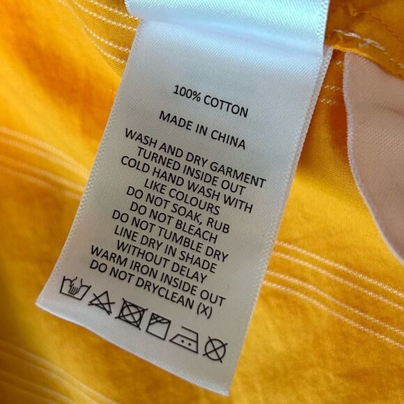 Acler Wyatt Blouse Orange White Stripe Wrap Puff Sleeve Tie Size 2 - Picture 9 of 10